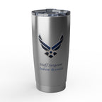 Custom U.S. Air Force 20oz Tumbler – Personalized Military Cup with Name, Rank & Unit (3 Colors)