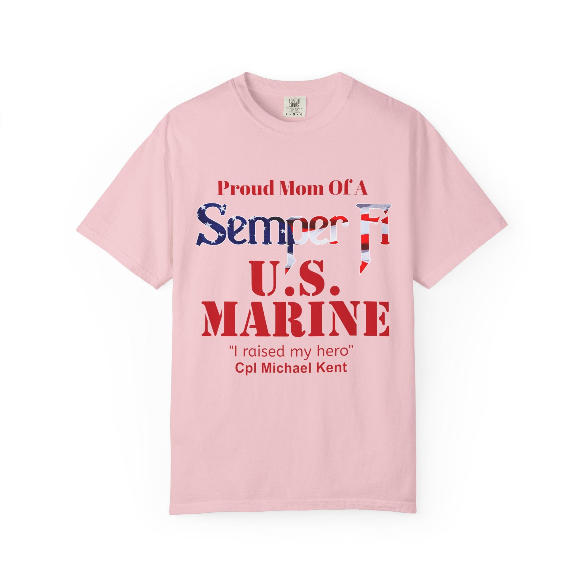 Custom Marine Mom Shirt – Personalized Semper Fi T-Shirt | Proud U.S. Marine Family Gift | Comfort Colors 1717