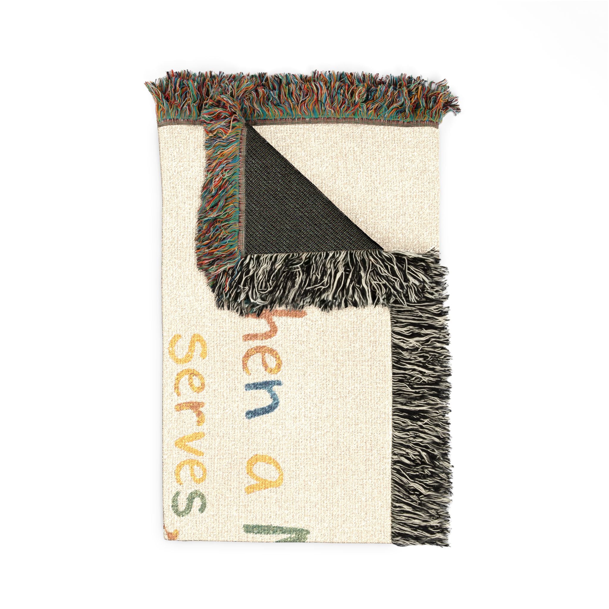 Marine Family Woven Blanket — “When a Marine Serves, the Whole Family Serves” Personalized Throw