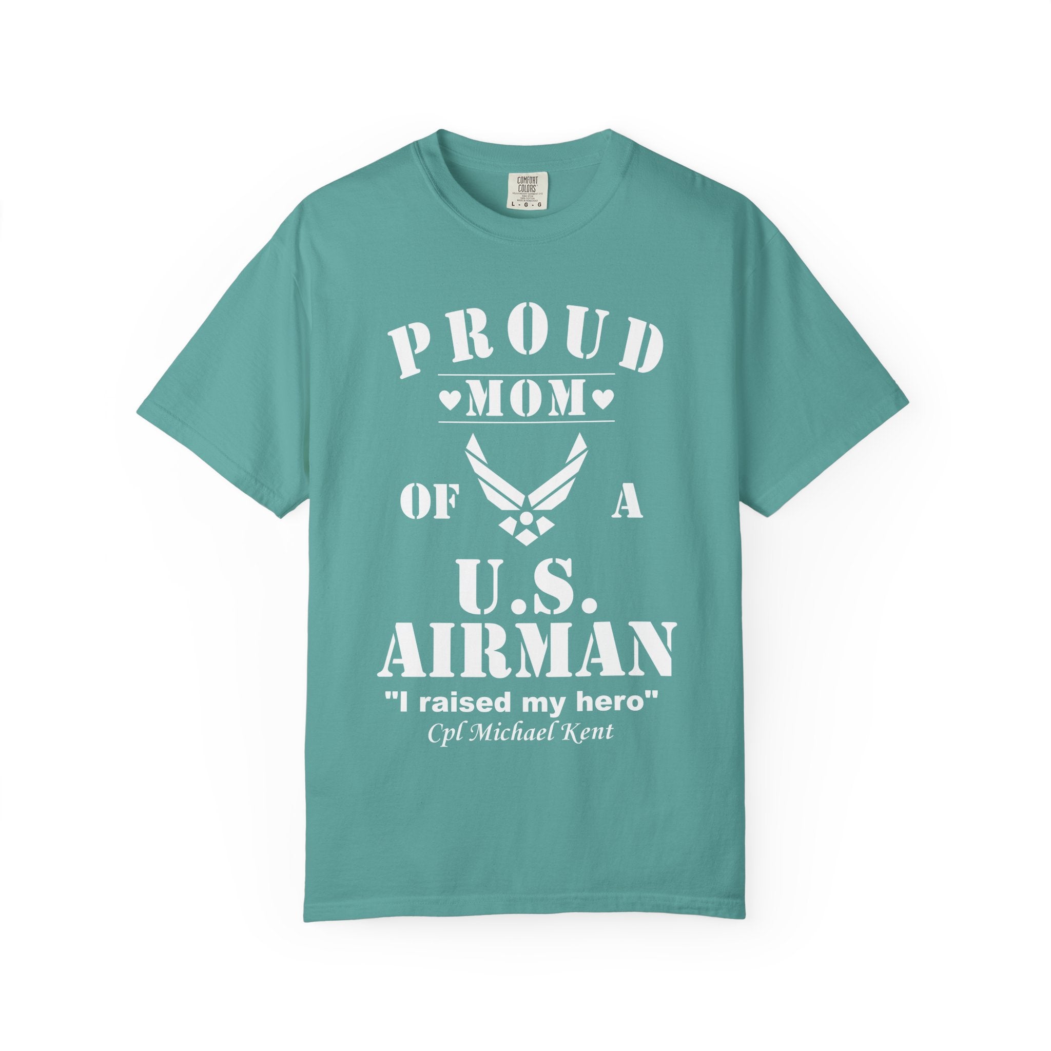 Custom Proud Airman Mom Shirt – Personalized U.S. Air Force Mom Tee with Rank, Name & Saying