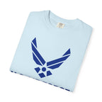 Custom Air Force Mom T-Shirt – Personalized Military Shirt with Rank, Name, Aircraft | Comfort Colors 1717