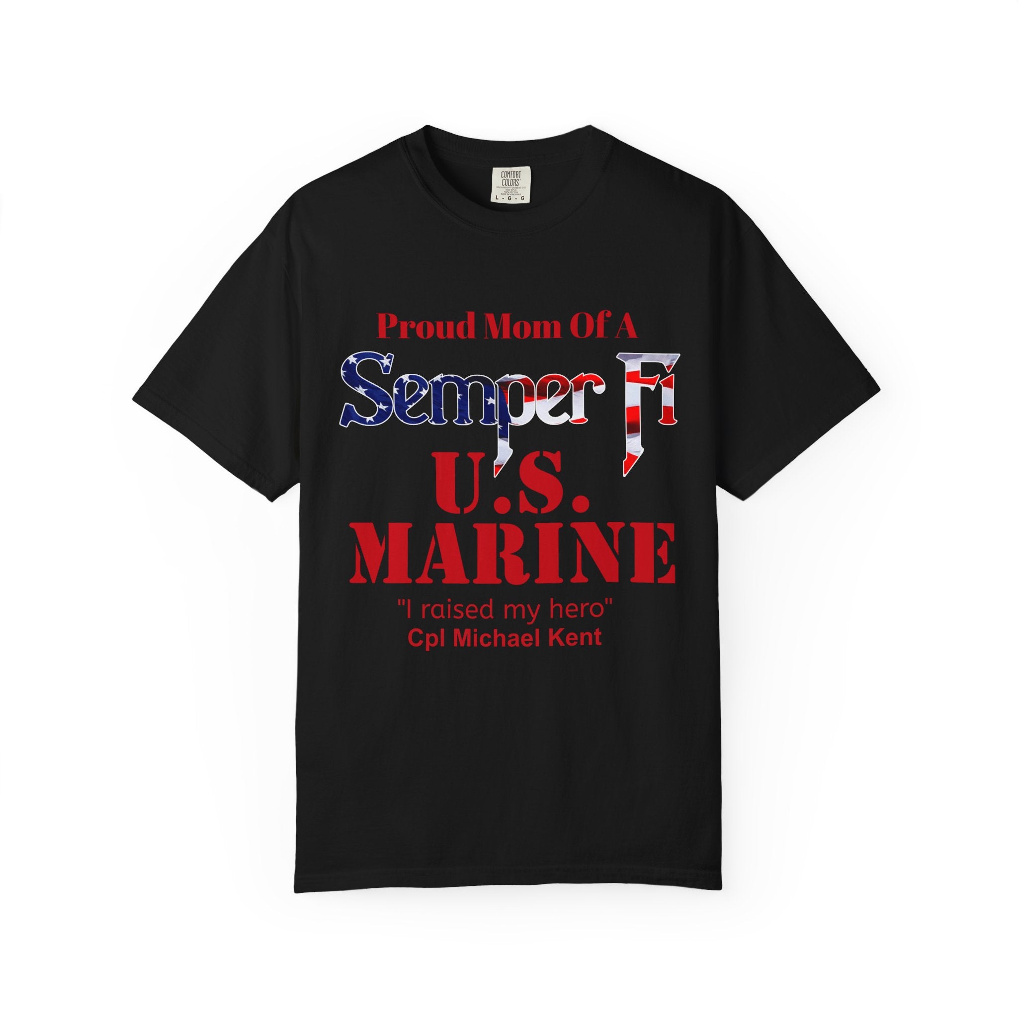 Custom Marine Mom Shirt – Personalized Semper Fi T-Shirt | Proud U.S. Marine Family Gift | Comfort Colors 1717