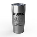 Custom USMC Bulldog 20oz Tumbler – Personalized Marine Corps Cup with Rank, Name or Message