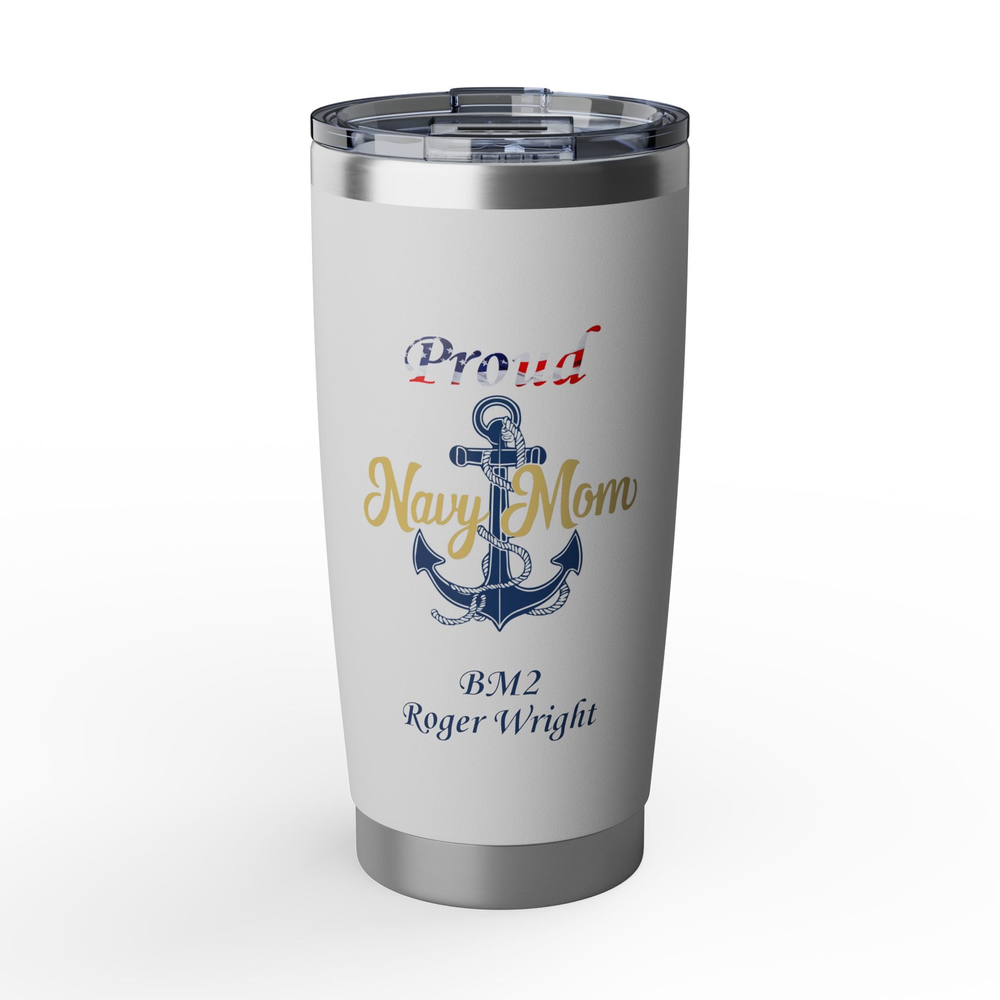 Proud Navy Mom 20oz Tumbler — US Navy Seal Travel Mug