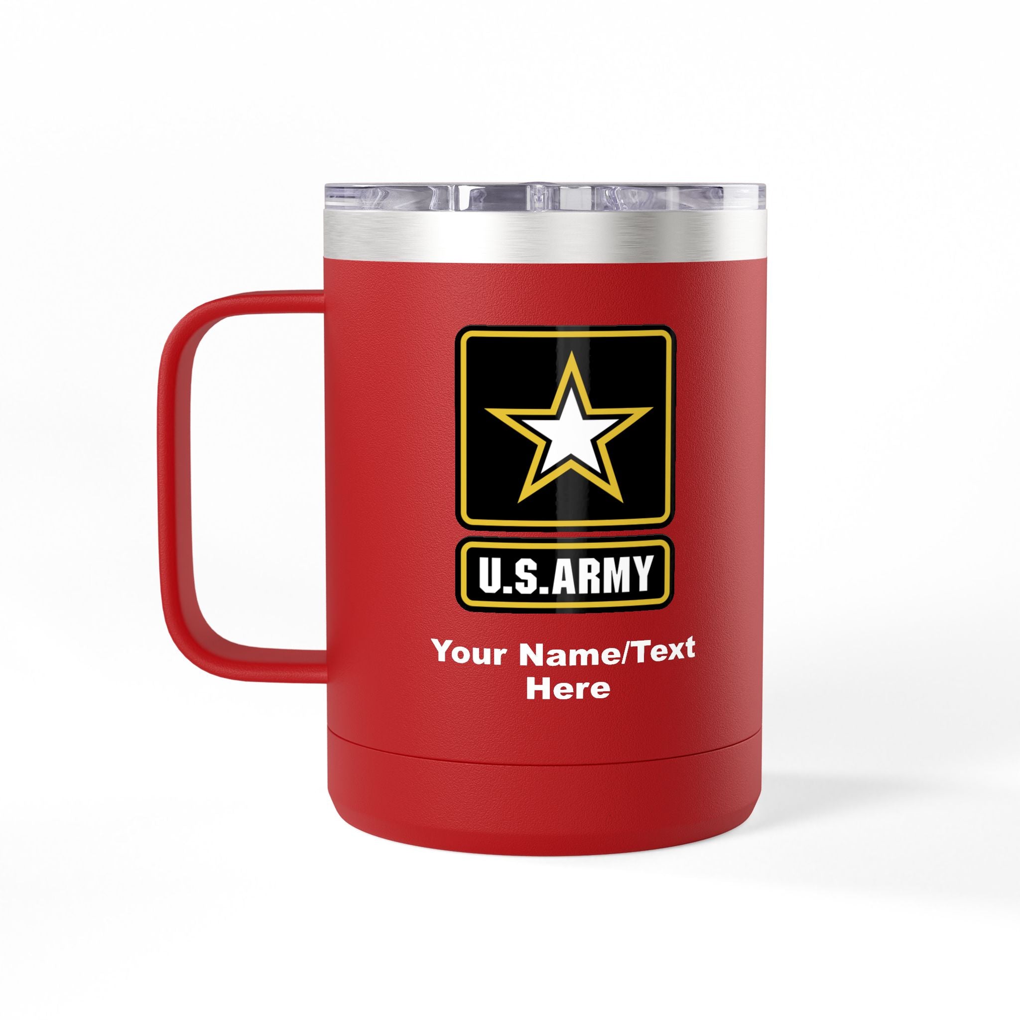 Army Logo Personalized  Insulated 15oz Travel Mug Tumbler