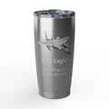 Custom Air Force Aircraft 20oz Tumbler – Personalized Military Cup with Plane, Name & Rank