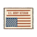 U.S. Army Personalized Woven Blanket – Patriotic American Flag Throw