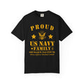 Custom Proud Navy Family Comfort Colors T-Shirt – Personalized U.S. Navy Family Shirt with Name, Ship & Rank