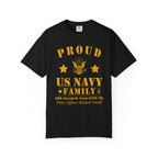 Custom Proud Navy Family Comfort Colors T-Shirt – Personalized U.S. Navy Family Shirt with Name, Ship & Rank