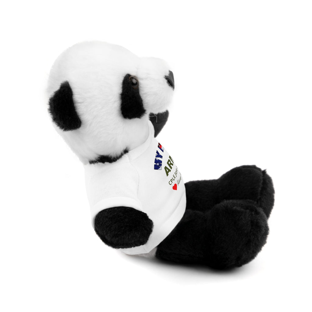 Custom U.S. Army Stuffed Animal with Personalized T-Shirt – 6 Plush Options, 5 Shirt Colors