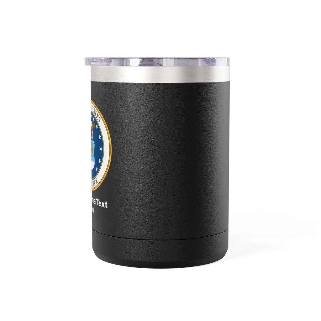 Custom U.S. Air Force 15oz Insulated Travel Mug – Personalized Military Coffee Tumbler with Name & Rank