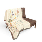 Marine Family Woven Blanket — “When a Marine Serves, the Whole Family Serves” Personalized Throw