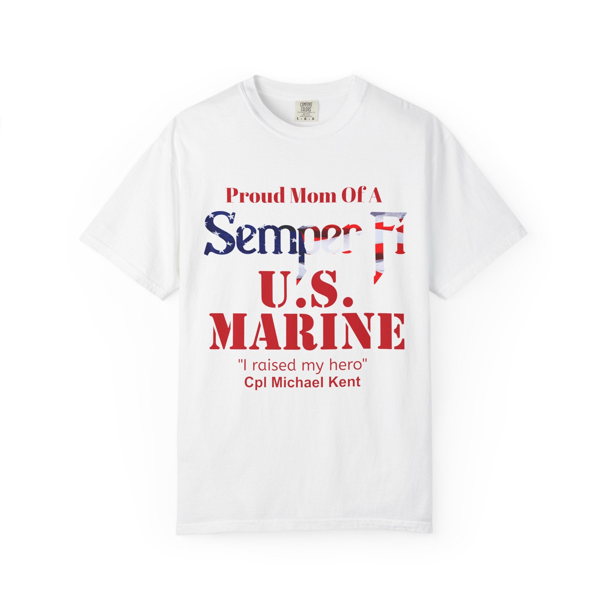 Custom Marine Mom Shirt – Personalized Semper Fi T-Shirt | Proud U.S. Marine Family Gift | Comfort Colors 1717