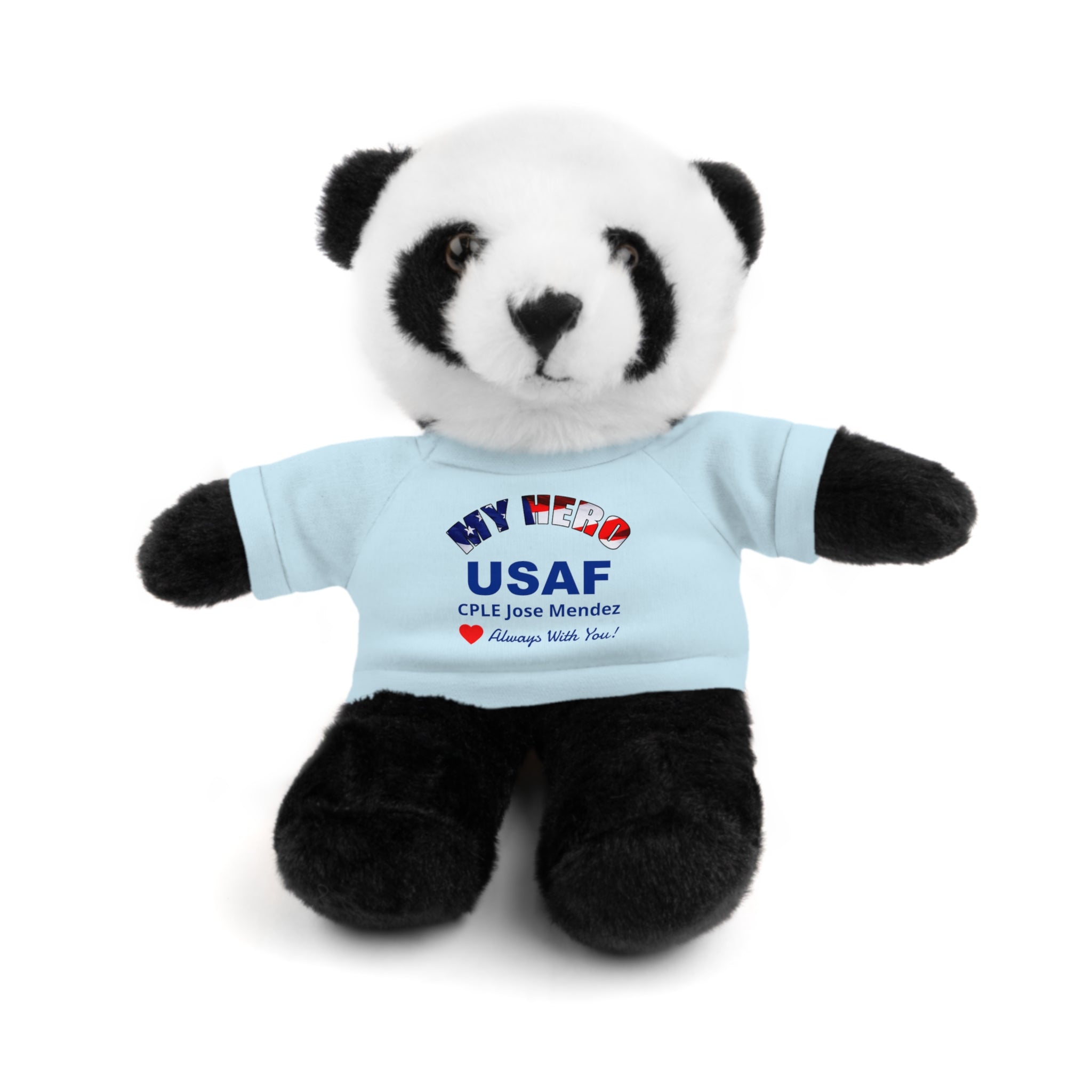 Custom U.S. Air Force Stuffed Animal with Personalized T-Shirt – 6 Plush Options, 5 Shirt Colors