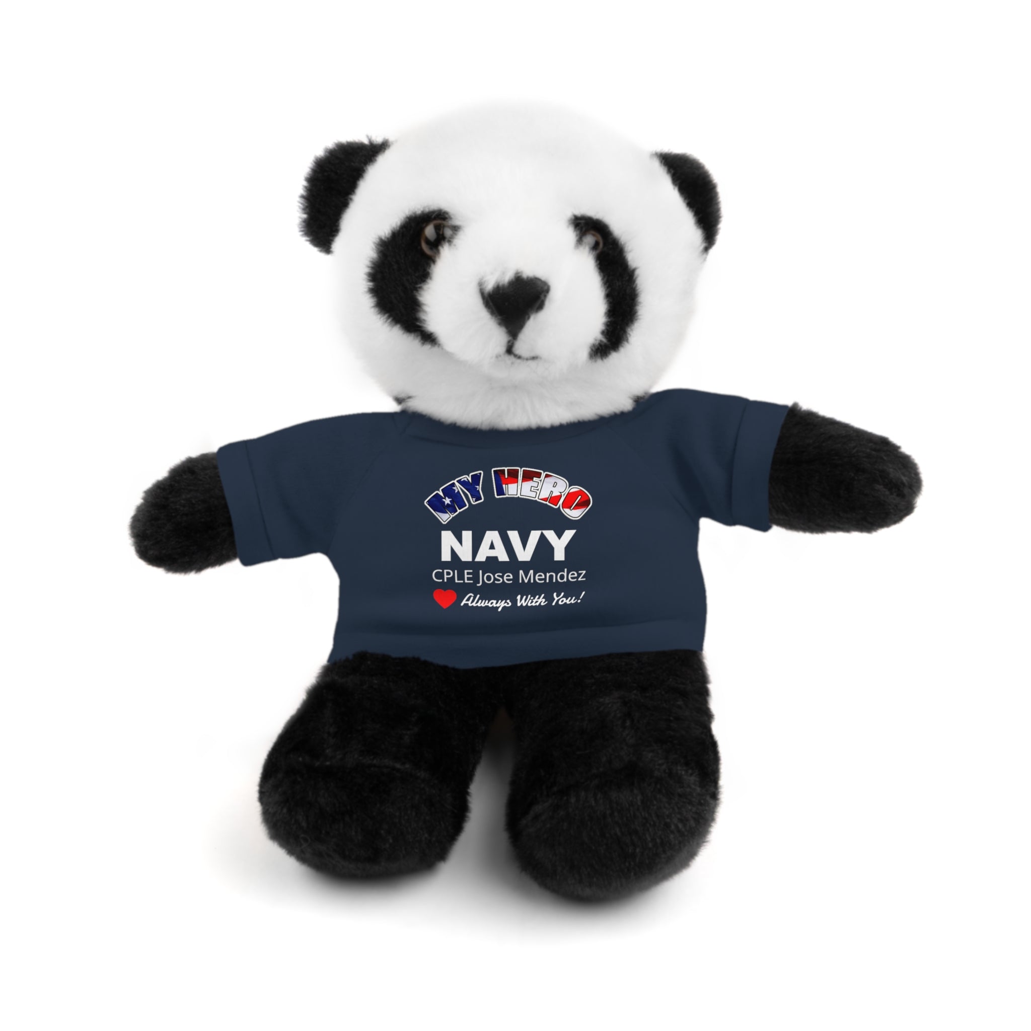 Custom U.S. Navy Stuffed Animal with Personalized T-Shirt – 6 Plush Options, 5 Shirt Colors