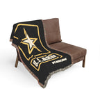 Personalized U.S. Army Woven Blanket – Custom Military Gift with Rank, Name, Unit – Veteran & Active Duty Gift (3 Sizes, 14 Colors)