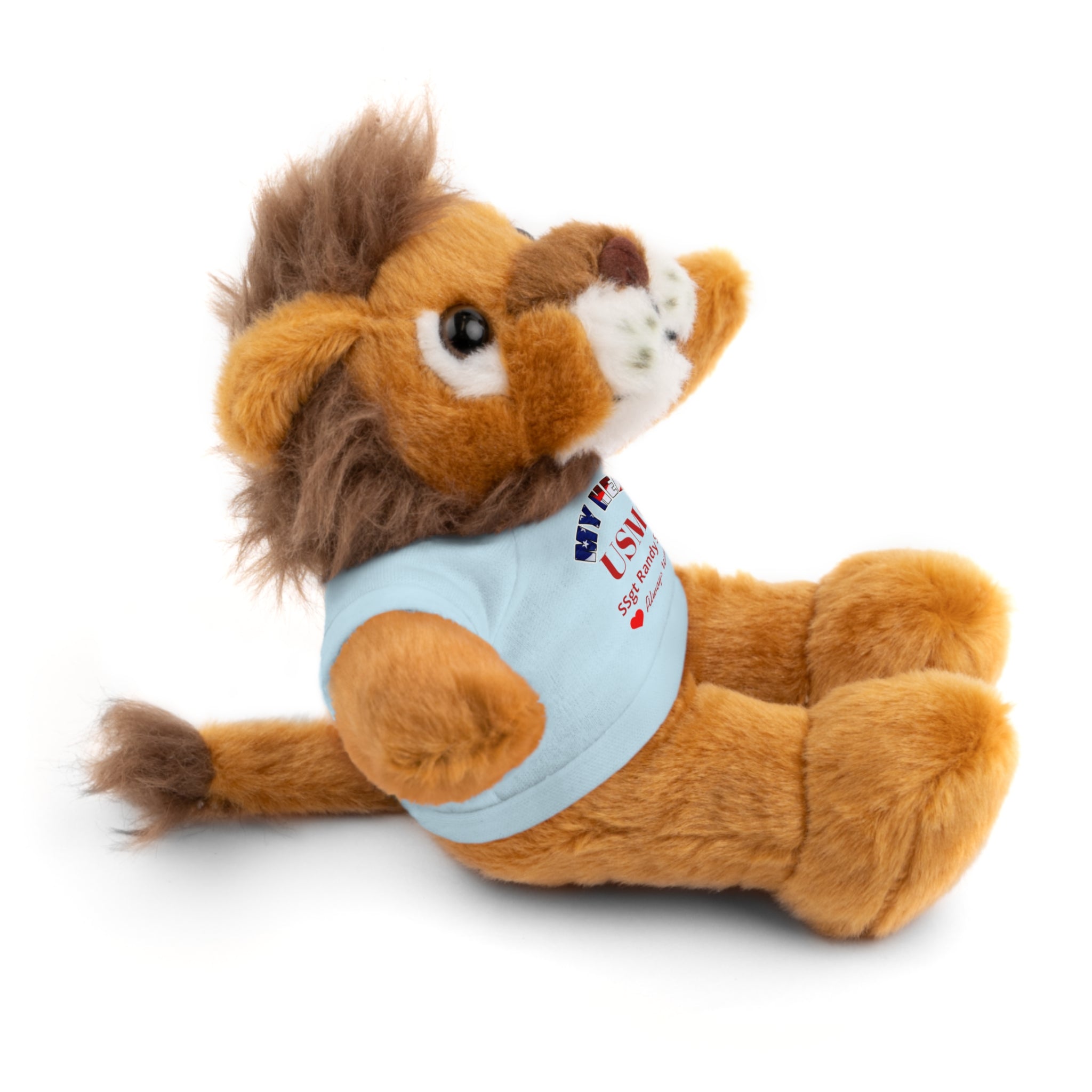 Custom USMC Stuffed Animal with Personalized T-Shirt – 6 Plush Animals, 5 Shirt Colors