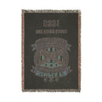 Vintage Military Emblem Woven Blanket — Custom Badge Throw (Includes Serial Number)