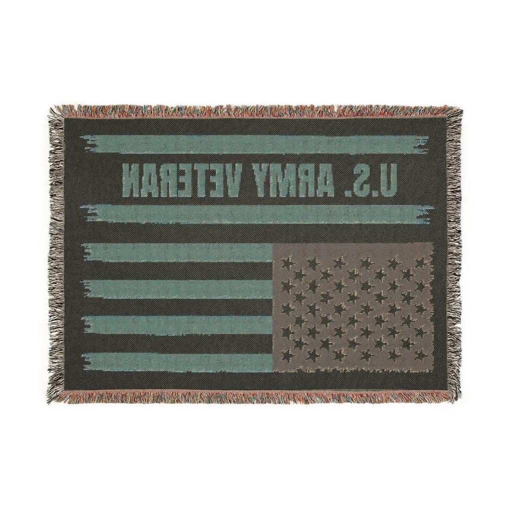 U.S. Army Personalized Woven Blanket – Patriotic American Flag Throw