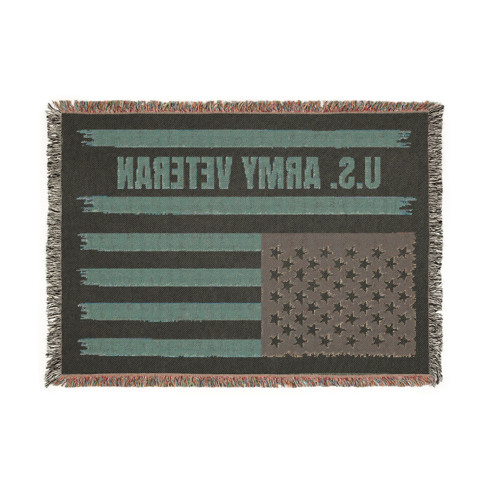 U.S. Army Personalized Woven Blanket – Patriotic American Flag Throw