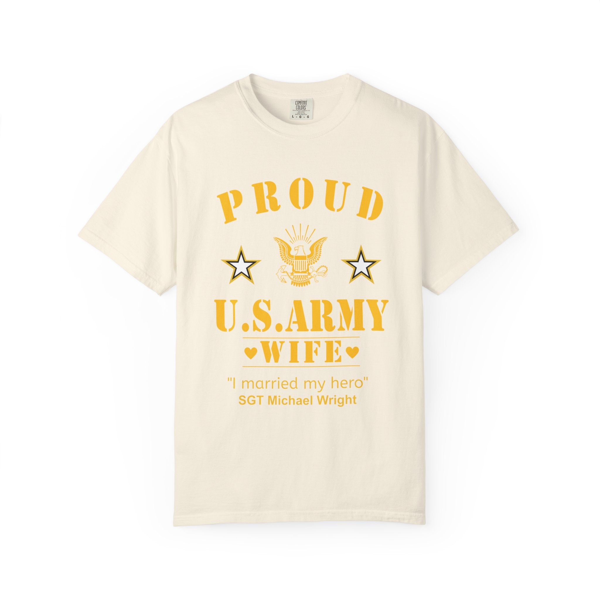 Custom Army Wife Shirt – Personalized Proud U.S. Army Wife Comfort Colors Tee