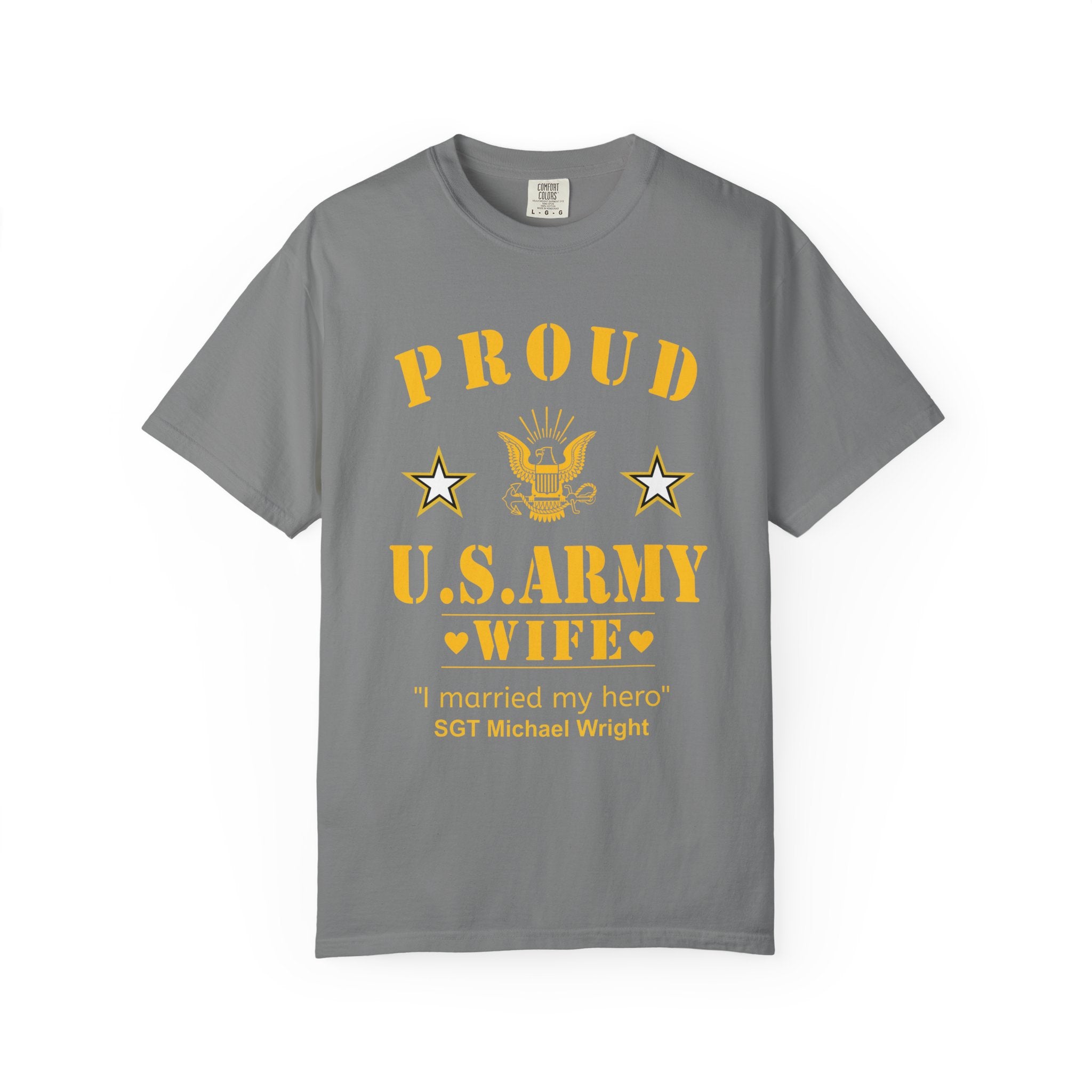 Custom Army Wife Shirt – Personalized Proud U.S. Army Wife Comfort Colors Tee