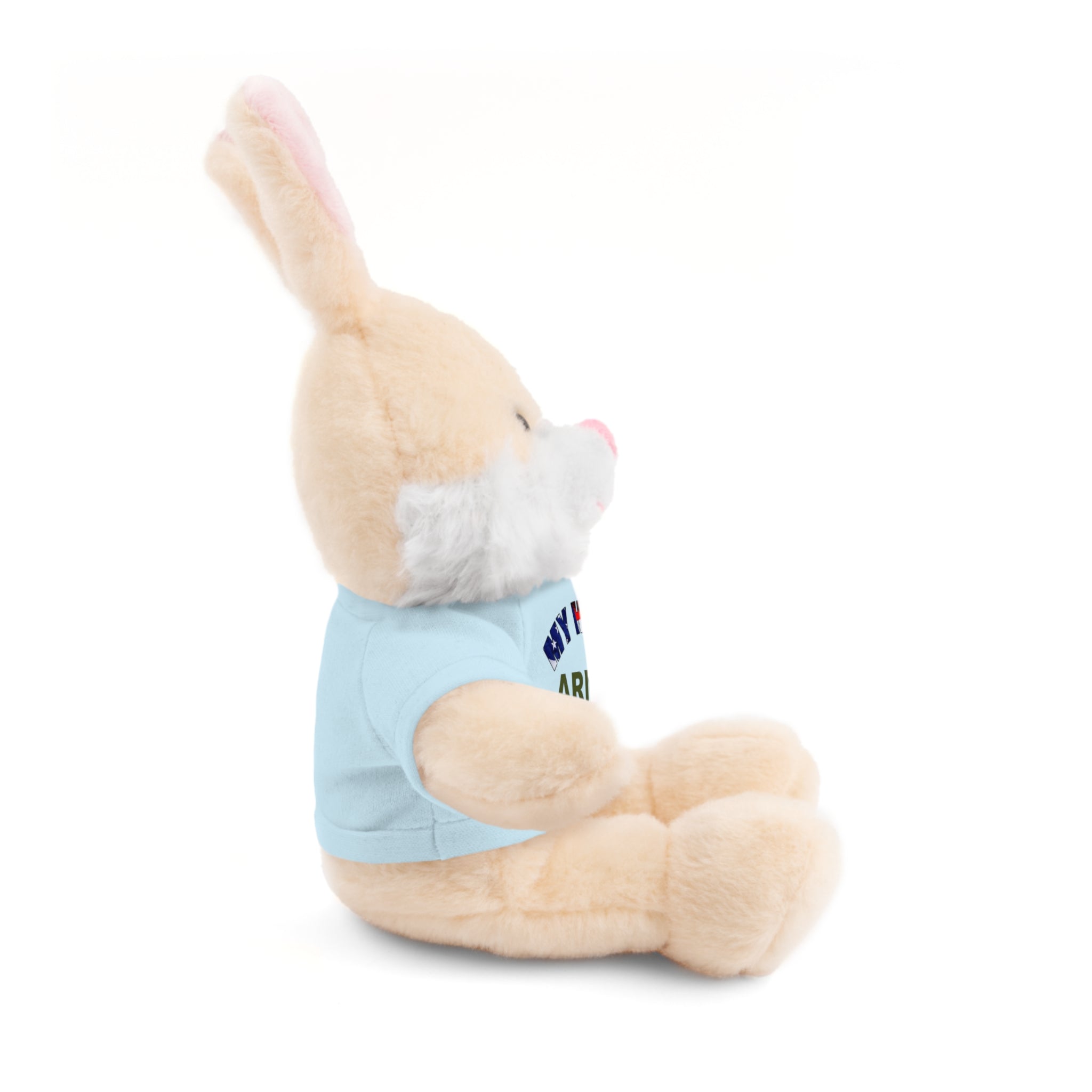 Custom U.S. Army Stuffed Animal with Personalized T-Shirt – 6 Plush Options, 5 Shirt Colors