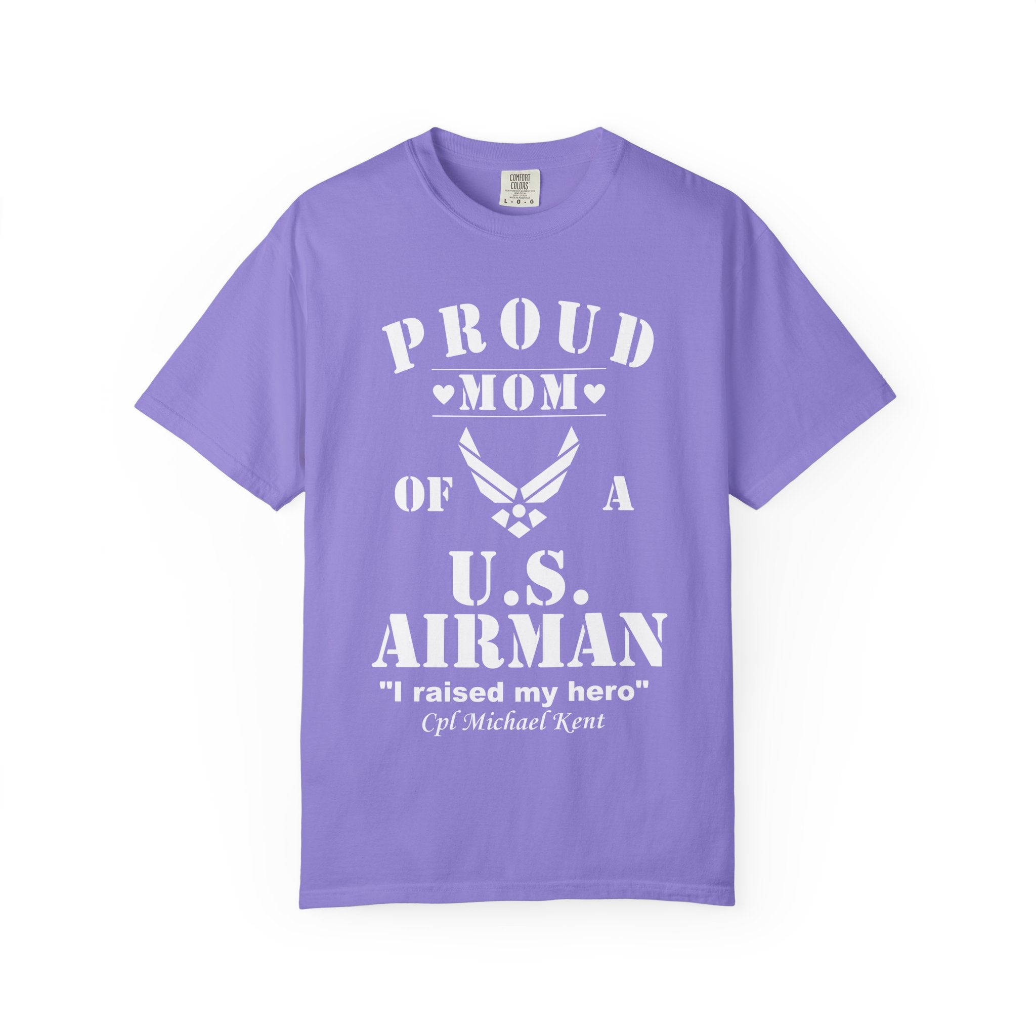 Custom Proud Airman Mom Shirt – Personalized U.S. Air Force Mom Tee with Rank, Name & Saying
