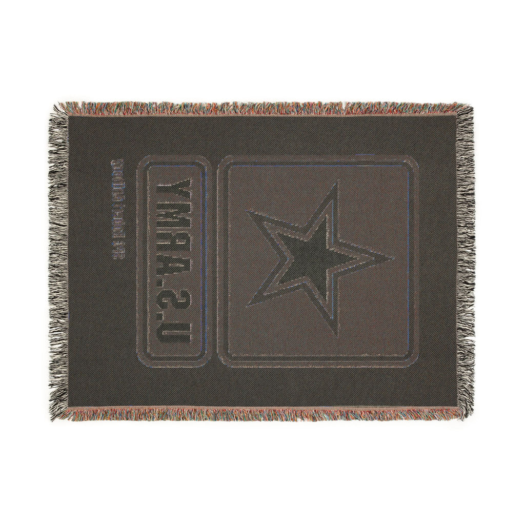 Personalized U.S. Army Woven Blanket – Custom Military Gift with Rank, Name, Unit – Veteran & Active Duty Gift (3 Sizes, 14 Colors)