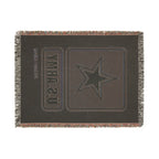 Personalized U.S. Army Woven Blanket – Custom Military Gift with Rank, Name, Unit – Veteran & Active Duty Gift (3 Sizes, 14 Colors)