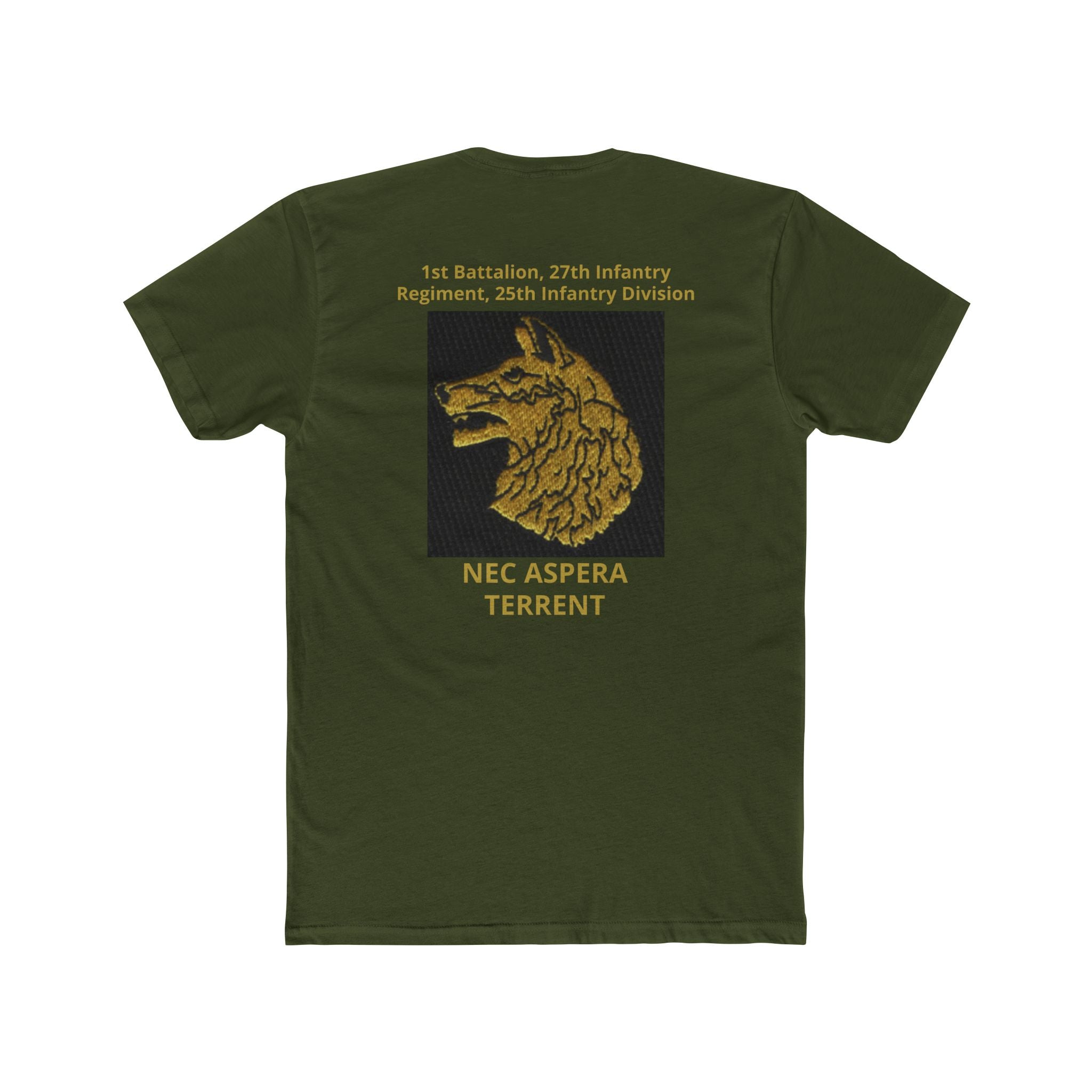27th Infantry Regiment T‑Shirt — "Nec Aspera Terrent" Wolf Emblem