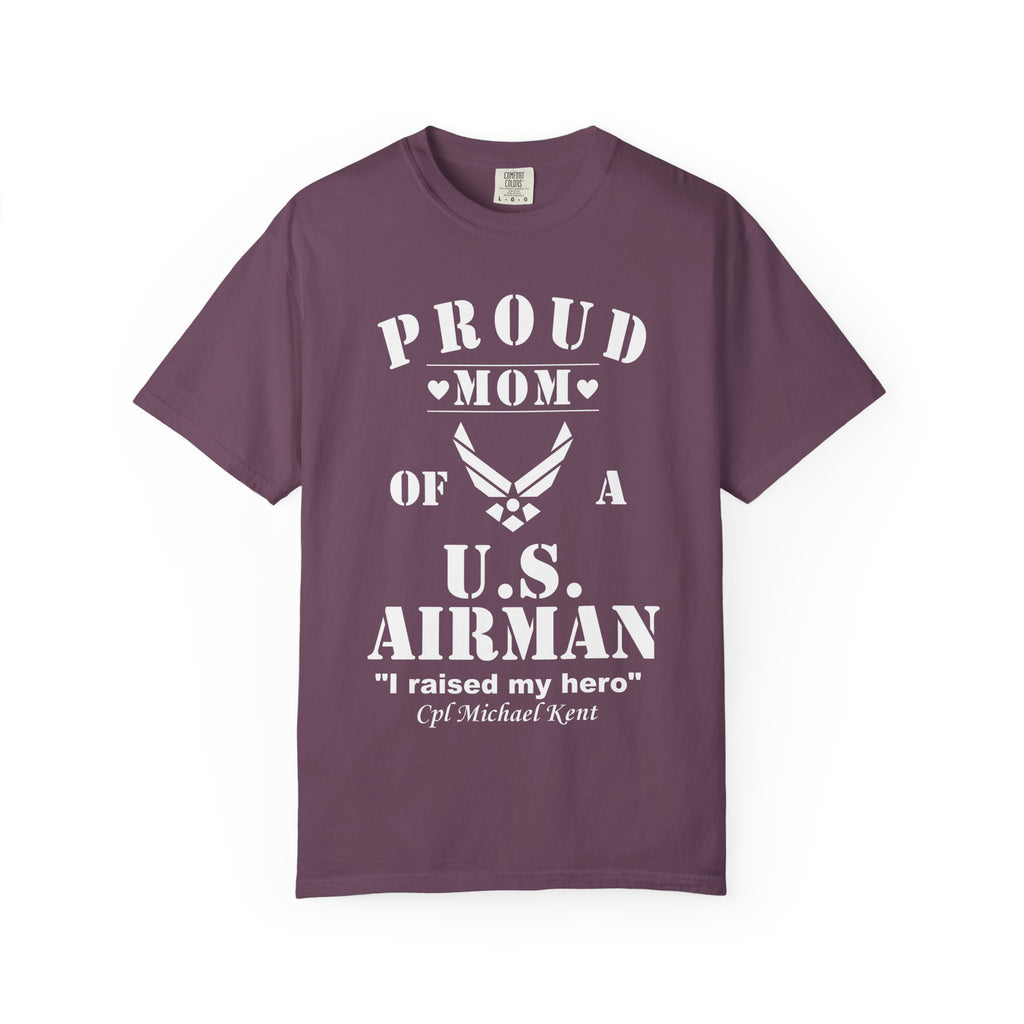 Custom Proud Airman Mom Shirt – Personalized U.S. Air Force Mom Tee with Rank, Name & Saying