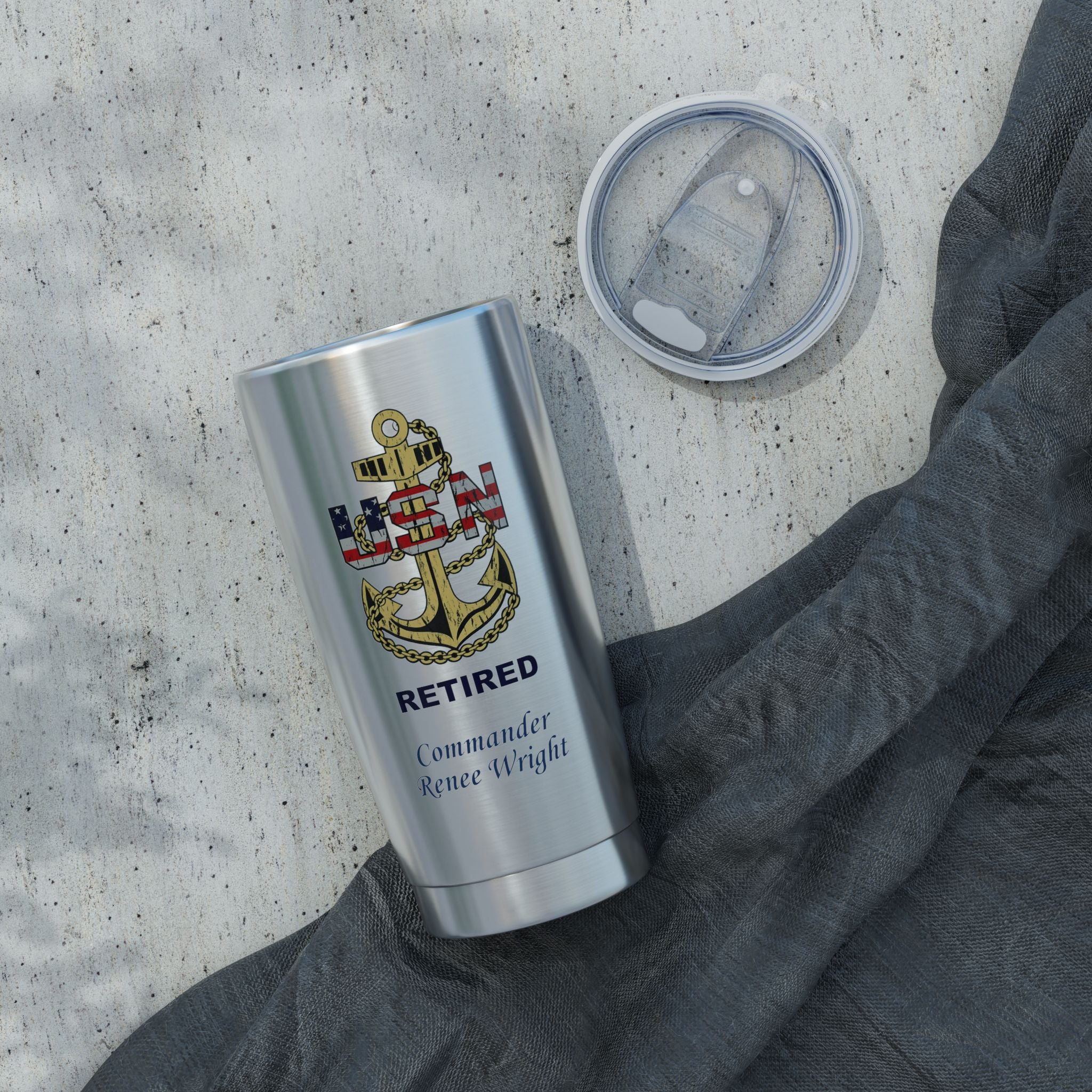 USN Anchor 20oz Tumbler — US Navy Seal Travel Mug