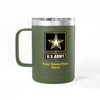 Army Logo Personalized  Insulated 15oz Travel Mug Tumbler