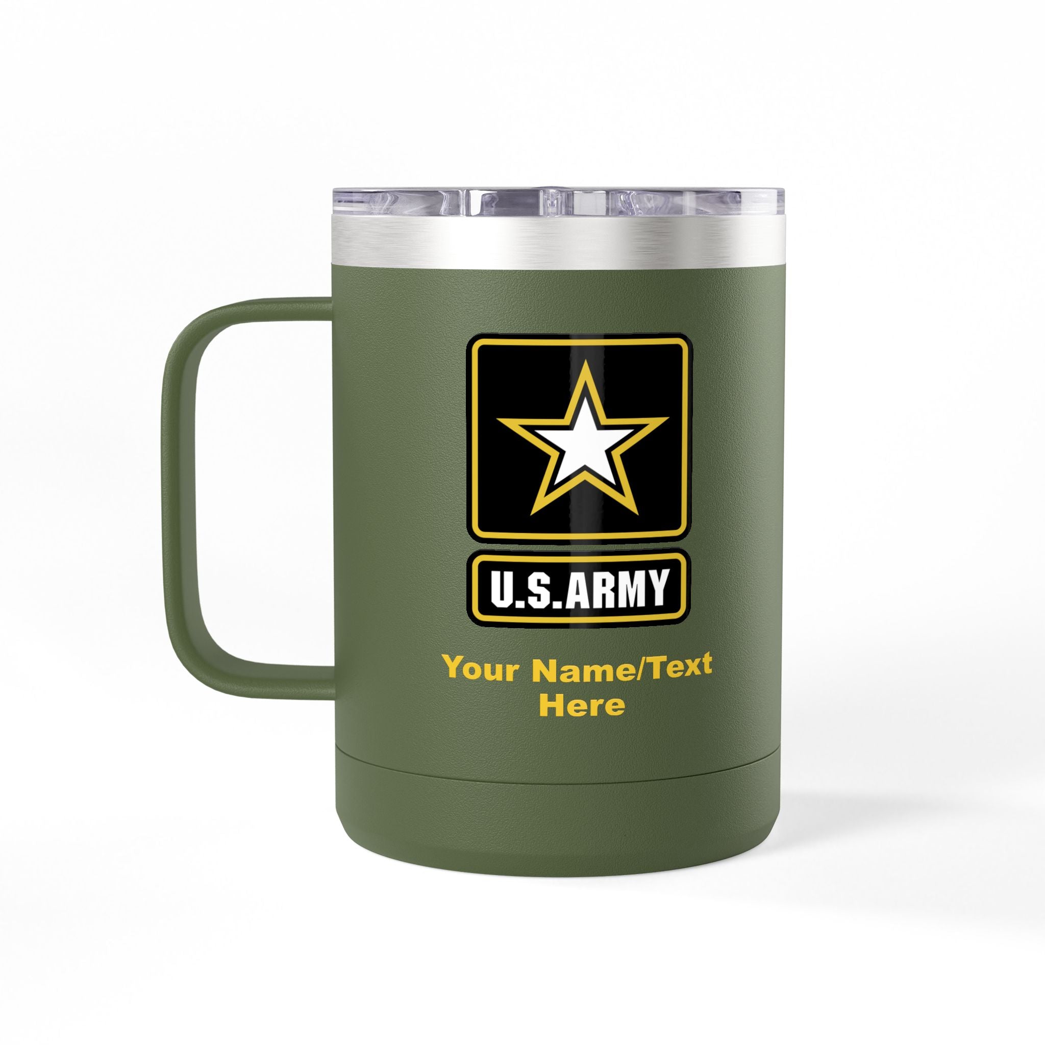 Army Logo Personalized  Insulated 15oz Travel Mug Tumbler