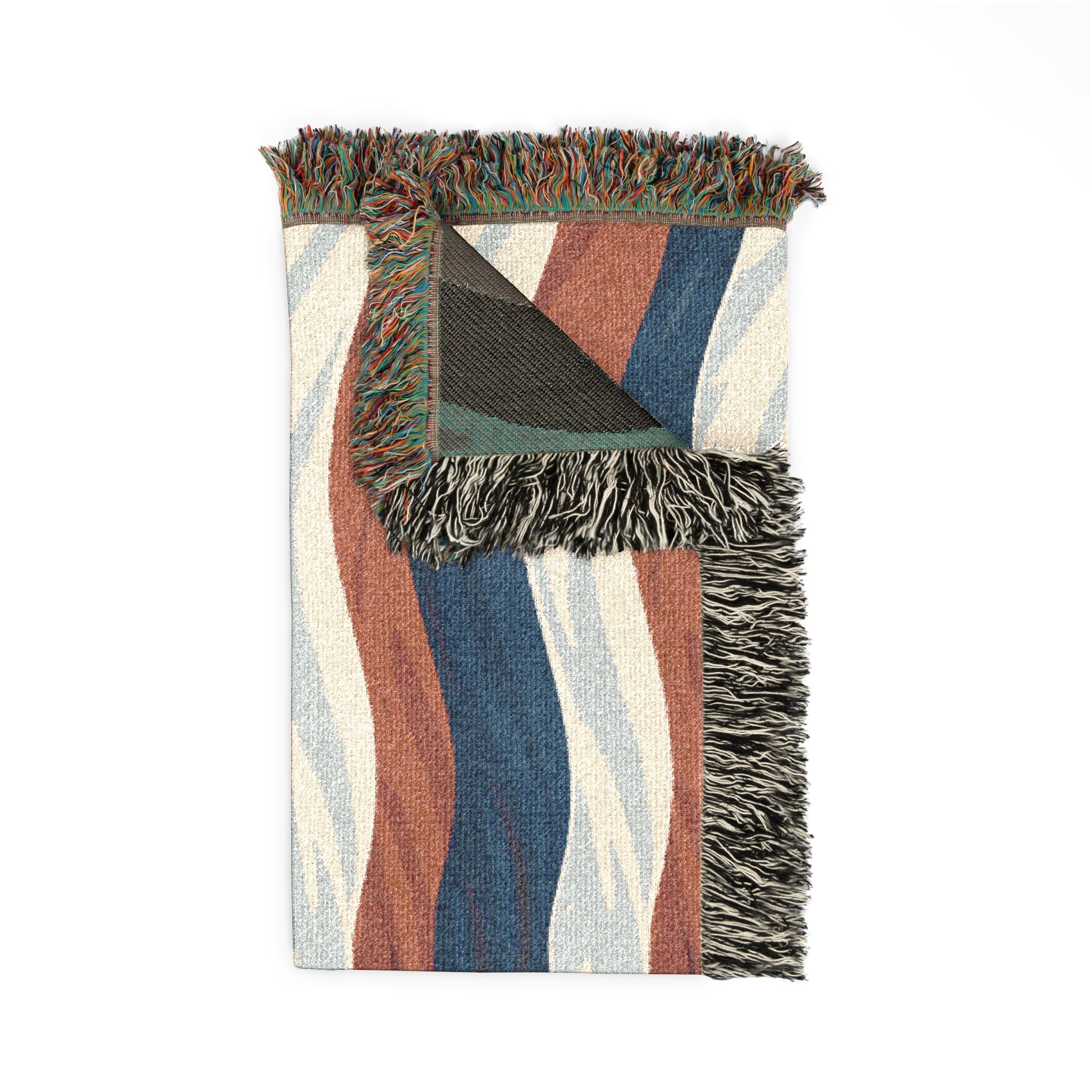 Patriotic Red White Blue Woven Blanket – American Flag Colors Cotton Throw (3 Sizes)