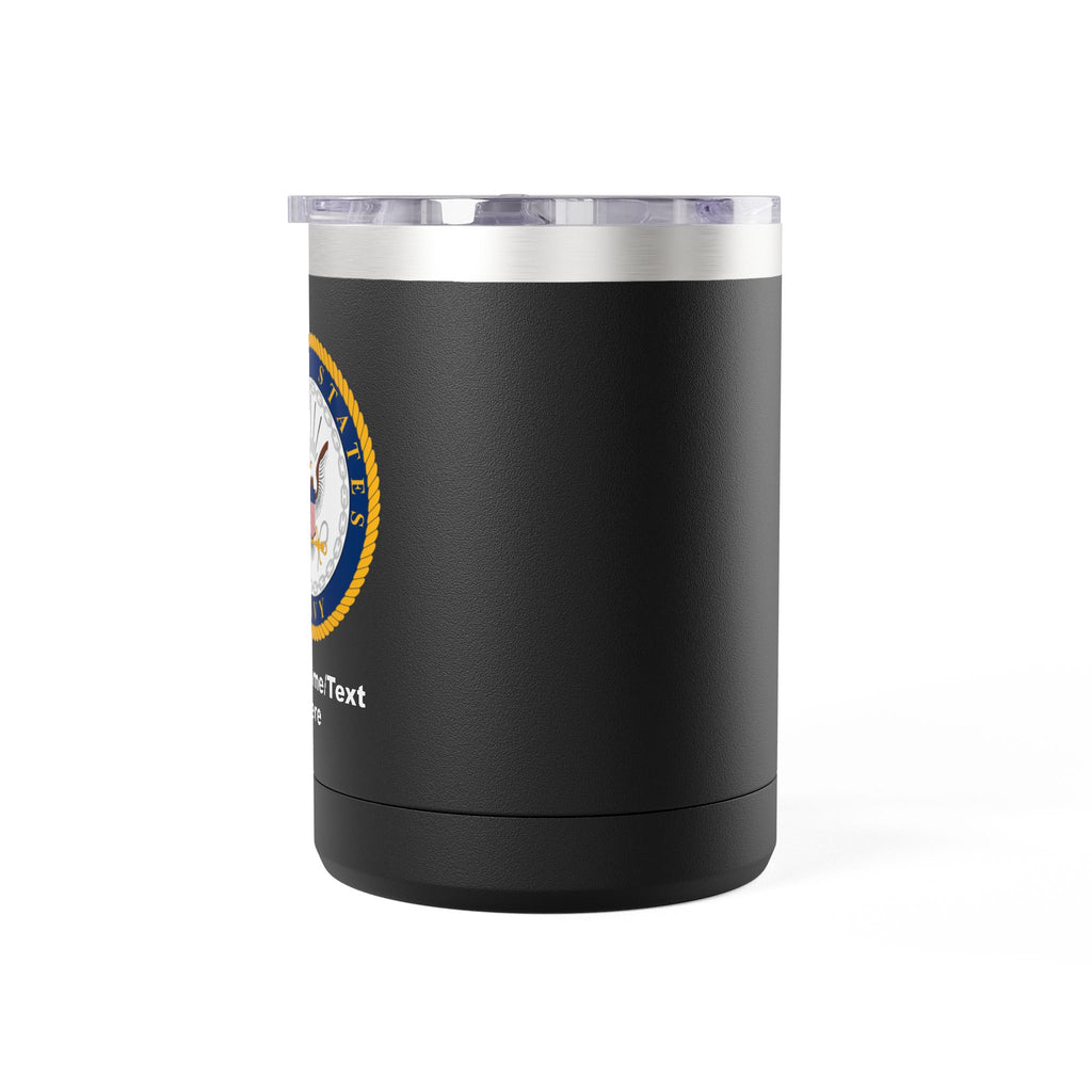 Custom U.S. Navy 15oz Travel Mug – Personalized Insulated Coffee Tumbler with Navy Seal, Name, Rank & Ship (6 Colors)