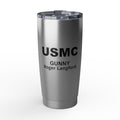Custom USMC 20oz Tumbler – Personalized Marine Corps Cup with Rank, Name or Message