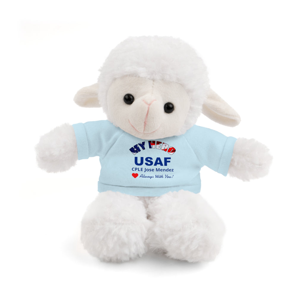 Custom U.S. Air Force Stuffed Animal with Personalized T-Shirt – 6 Plush Options, 5 Shirt Colors