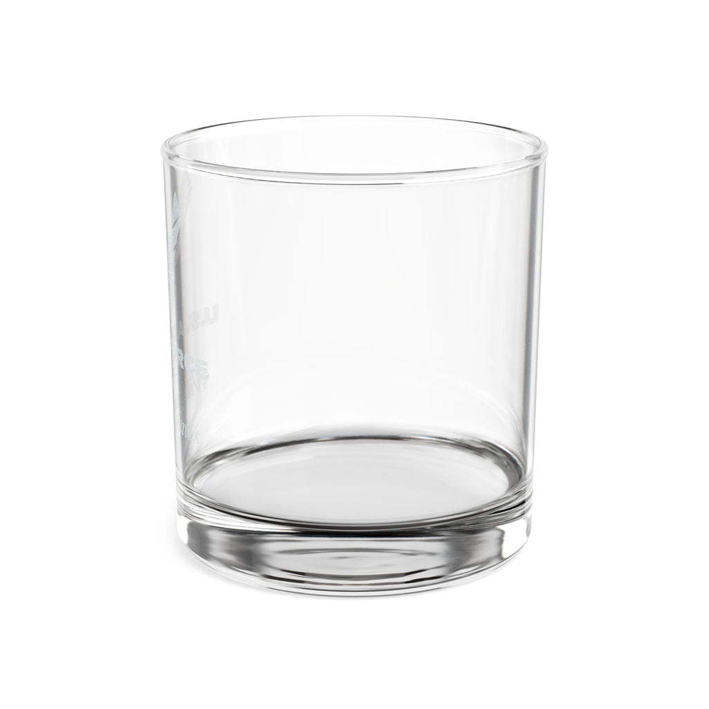 Custom Engraved U.S. Air Force Rocks Glass – Personalized 10.5oz Whiskey Glass with Rank & Name
