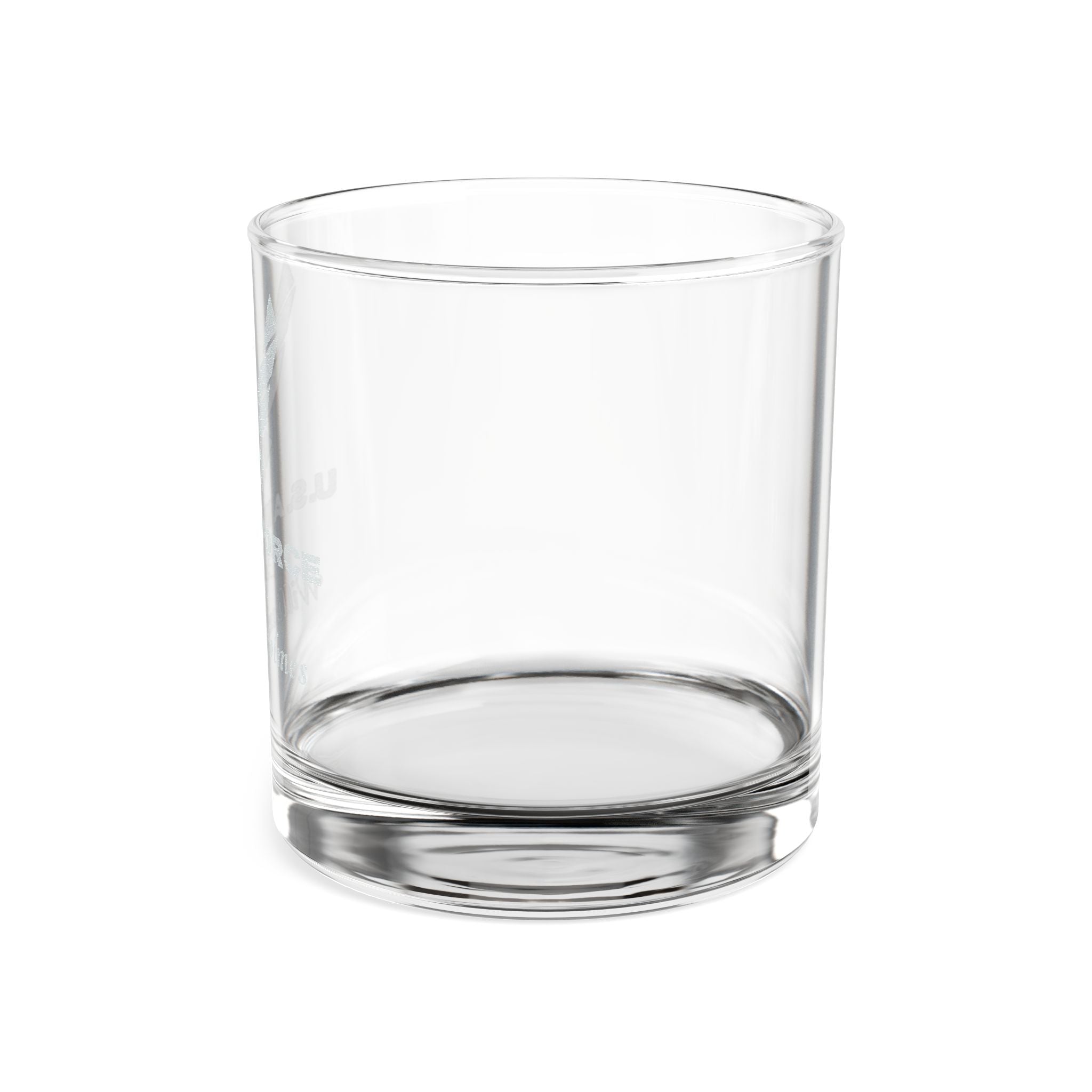 Custom Engraved U.S. Air Force Rocks Glass – Personalized 10.5oz Whiskey Glass with Rank & Name