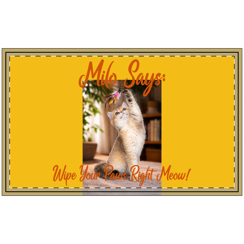 Custom Cat Photo Doormat – Personalized Cat Doormat with Name – Upload Your Cat Picture