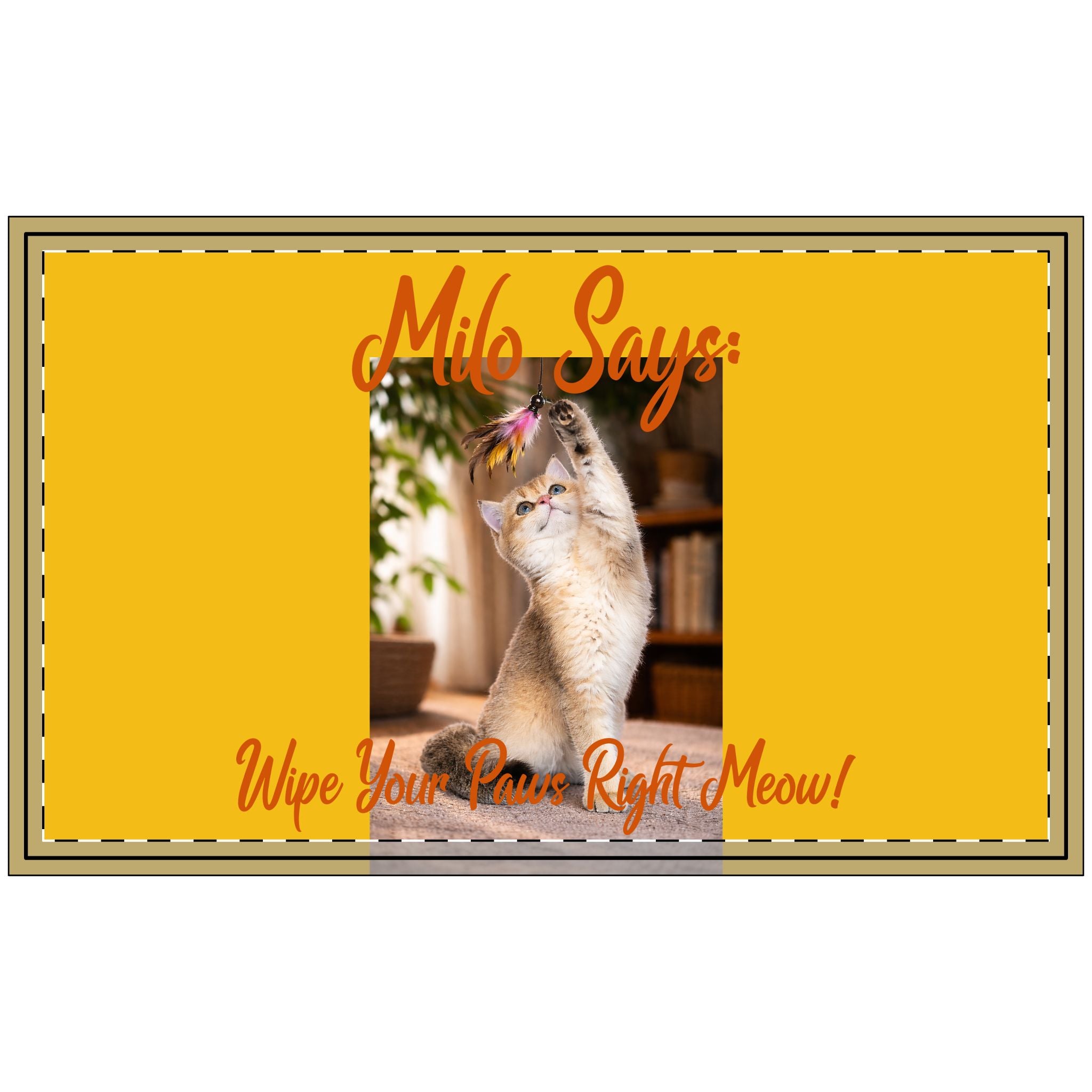 Custom Cat Photo Doormat – Personalized Cat Doormat with Name – Upload Your Cat Picture