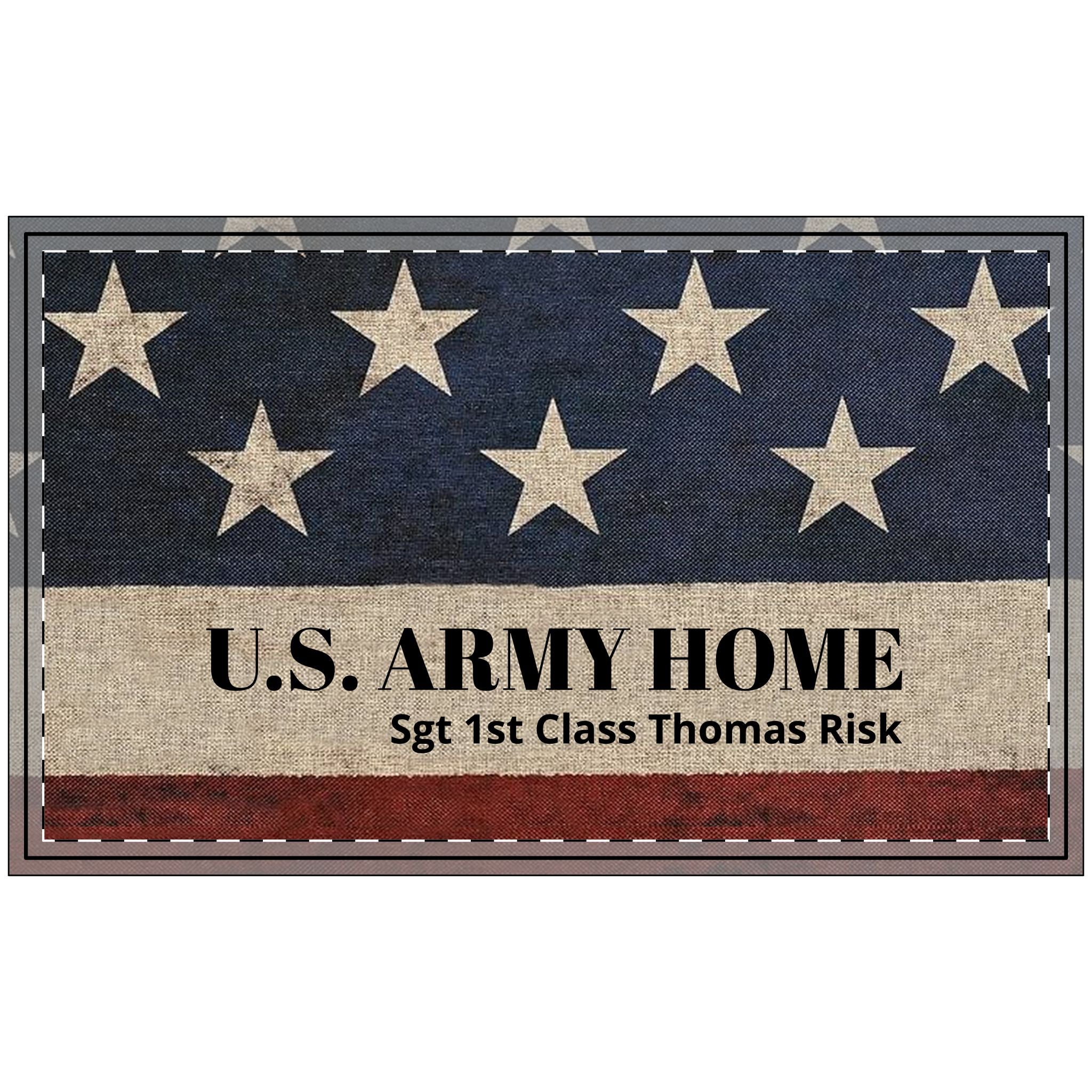 U.S. Army American Flag Polyester Doormat