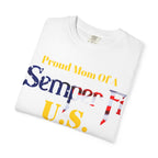 Custom Marine Mom Gold Shirt – Personalized Semper Fi USMC T-Shirt | Proud Military Mom Gift | Comfort Colors 1717