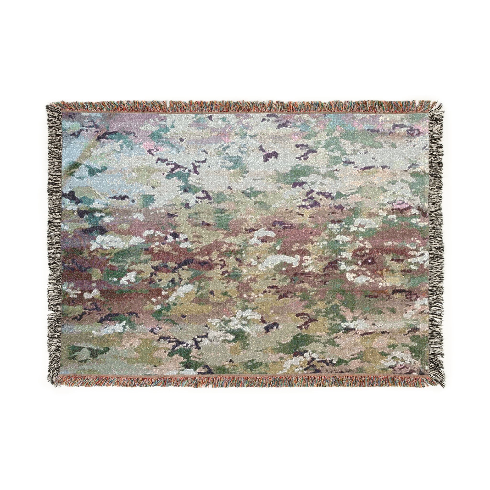 OCP Camouflage Military Woven Blanket – Army, Air Force & Space Force Inspired Throw