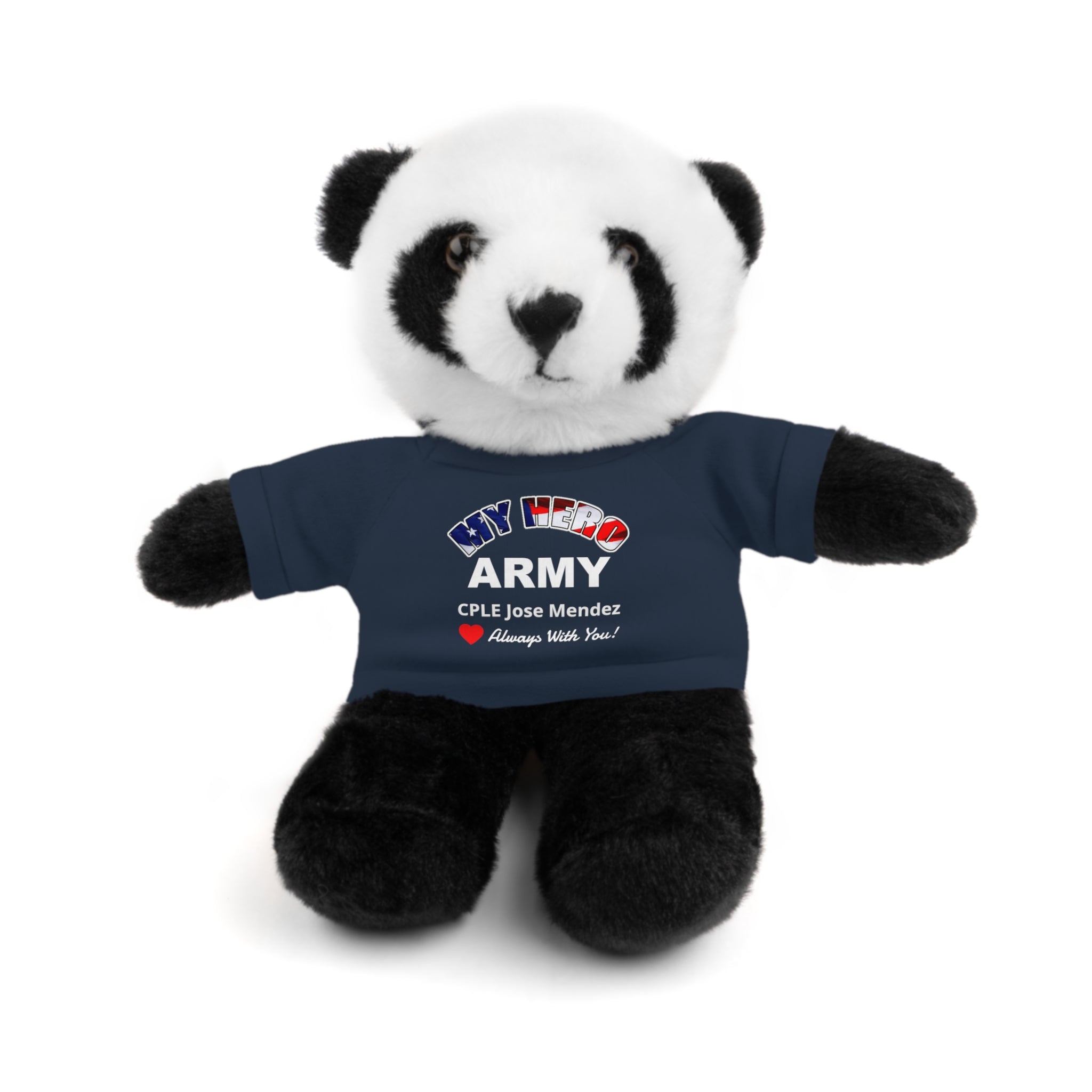 Custom U.S. Army Stuffed Animal with Personalized T-Shirt – 6 Plush Options, 5 Shirt Colors