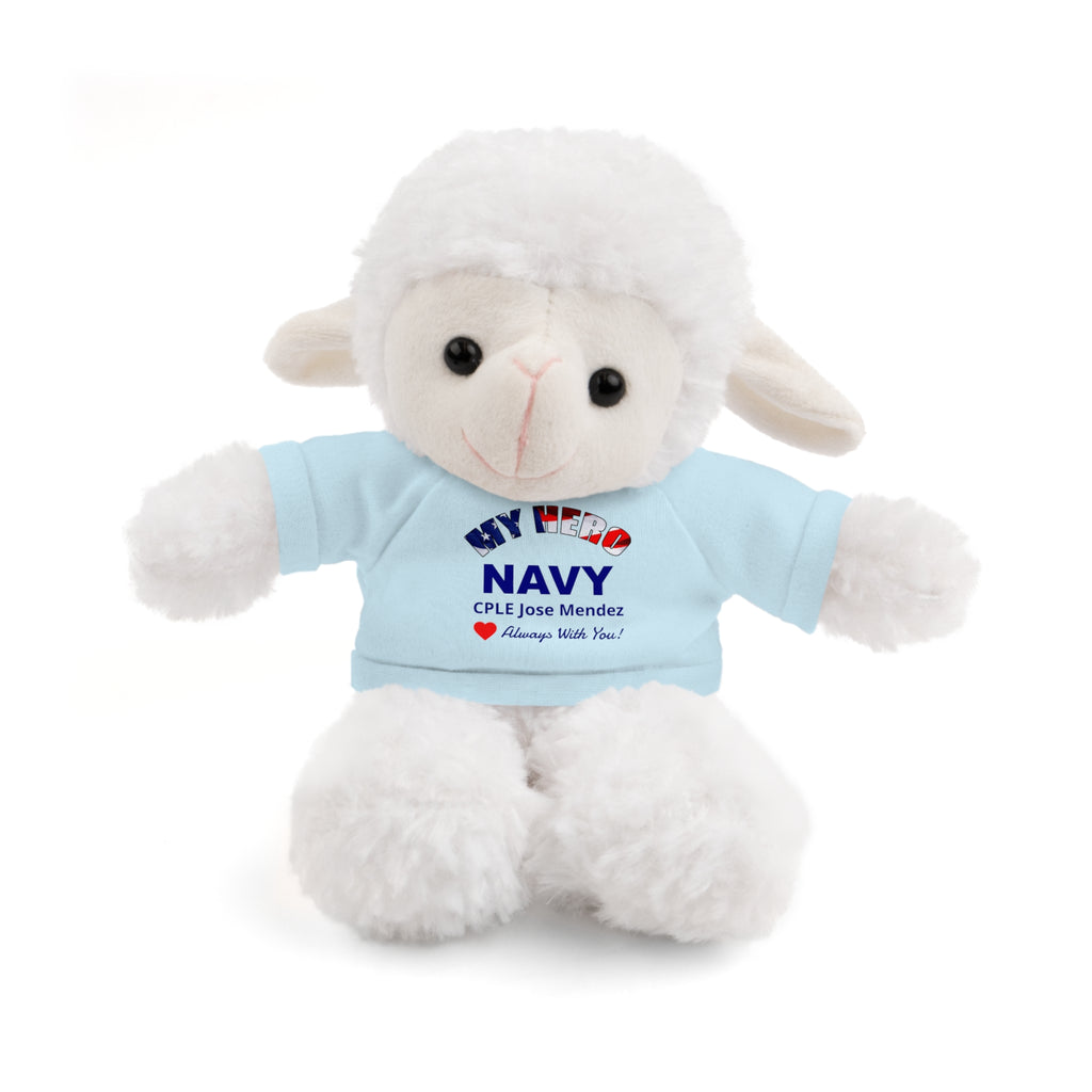 Custom U.S. Navy Stuffed Animal with Personalized T-Shirt – 6 Plush Options, 5 Shirt Colors