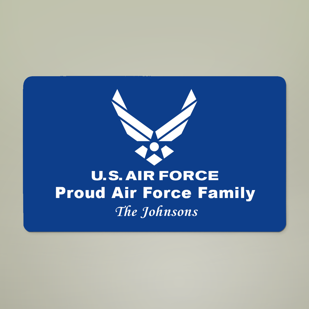 Custom U.S. Air Force Doormat – Personalized Military Welcome Mat | Rank, Name, Unit & Message Custom