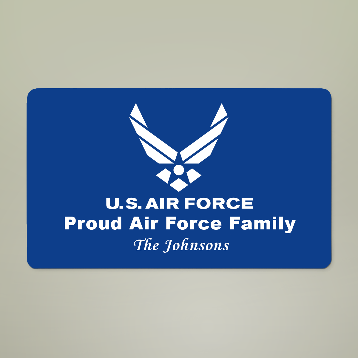 Custom U.S. Air Force Doormat – Personalized Military Welcome Mat | Rank, Name, Unit & Message Custom
